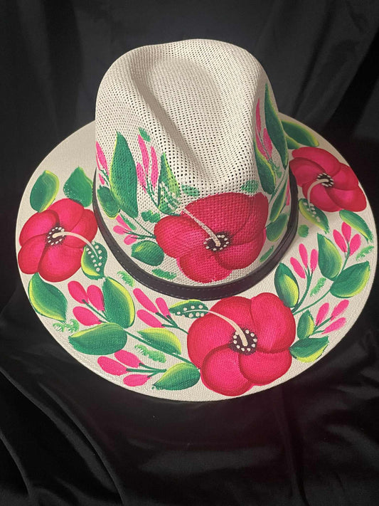 Pink Flowers Hat